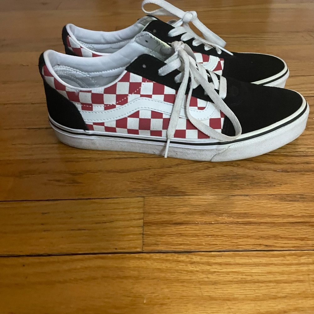 Vans Ward 'Checkerboard - Tango Red' Sneakers
